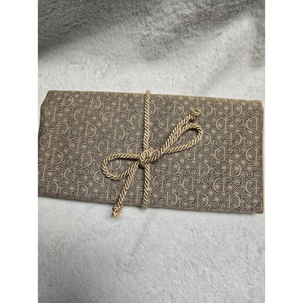 Vintage Christian Dior Trotter Oblique Monogram Travel Cosmetic Makeup Organizer